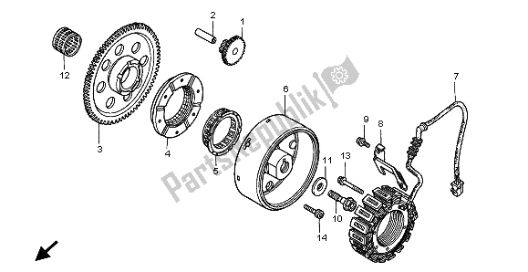 Todas las partes para Generador de Honda VT 1100C3 1998