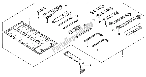 Toutes les pièces pour le Outils du Honda GL 1800A 2001