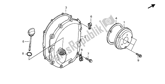 Tutte le parti per il Coperchio Carter Destro del Honda CBR 1000F 1999