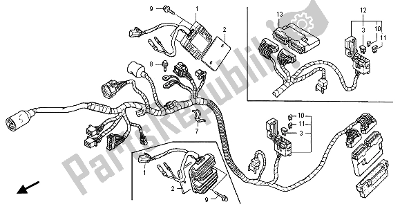 Todas las partes para Arnés De Cables de Honda CBR 600 FR 2001
