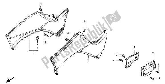 Todas las partes para Cubierta Del Cuerpo de Honda TRX 350 FE Fourtrax Rancher 4X4 ES 2003