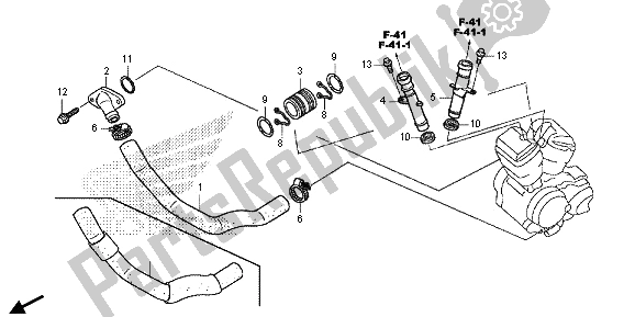 Tutte le parti per il Tubo Dell'acqua del Honda VT 750 CS 2013