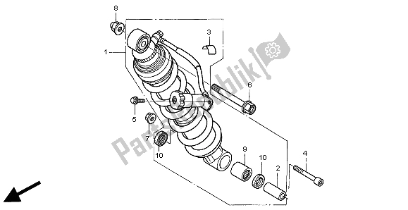 Todas las partes para Cojín Trasero de Honda NT 650V 1998