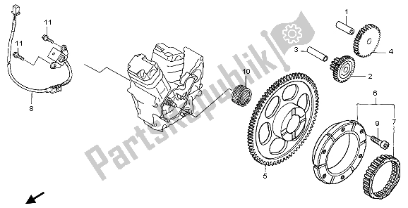 All parts for the Pulse Generator & Starting Clutch of the Honda XL 650V Transalp 2006