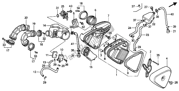 Tutte le parti per il Filtro Dell'aria del Honda VT 600C 1993