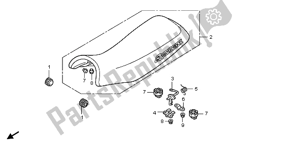 Todas as partes de Assento do Honda TRX 300 EX Sporttrax 2001