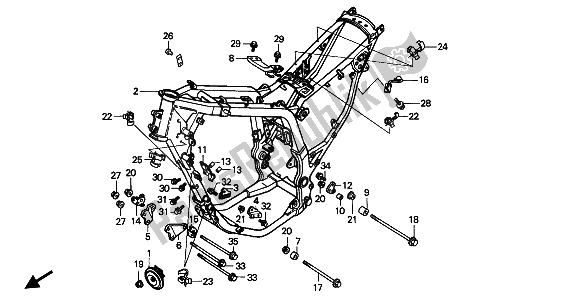 Todas las partes para Cuerpo Del Marco de Honda XRV 750 Africa Twin 1990