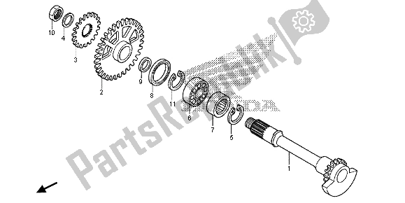 All parts for the Balancer of the Honda CRF 250R 2015