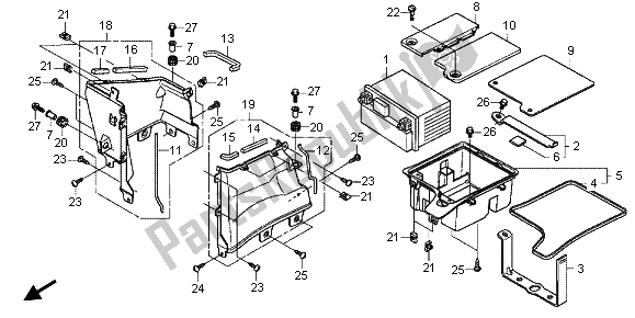 All parts for the Battery of the Honda NSC 502 WH 2013