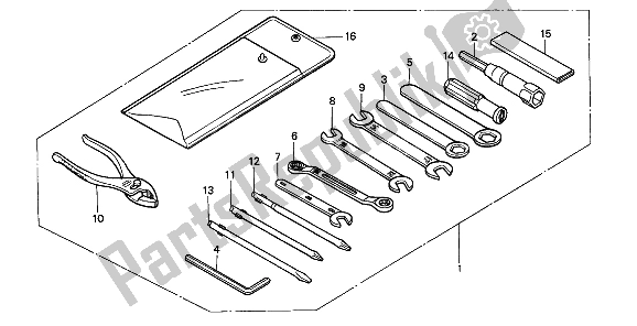 All parts for the Tools of the Honda XRV 750 Africa Twin 1993