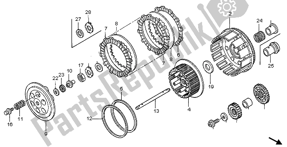 All parts for the Clutch of the Honda TRX 450 ER Sportrax 2006