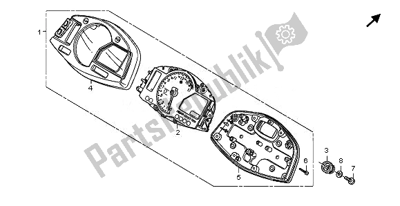 All parts for the Meter (kmh) of the Honda CBR 600 RR 2008