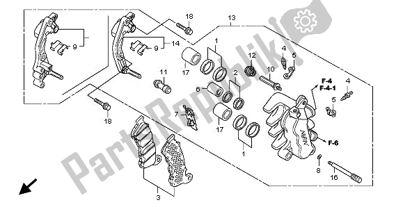 Todas las partes para Pinza De Freno Delantero de Honda SH 300 2010