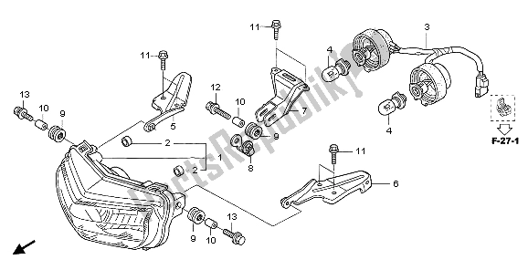 Todas las partes para Faro de Honda TRX 450 ER 2007