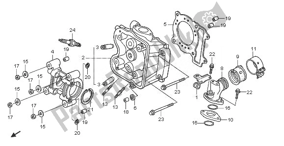 Todas las partes para Cabeza De Cilindro de Honda PES 150 2008