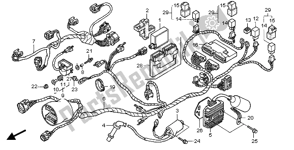 Wszystkie części do Wi? Zka Przewodów (ty?) Honda VTR 1000 SP 2006