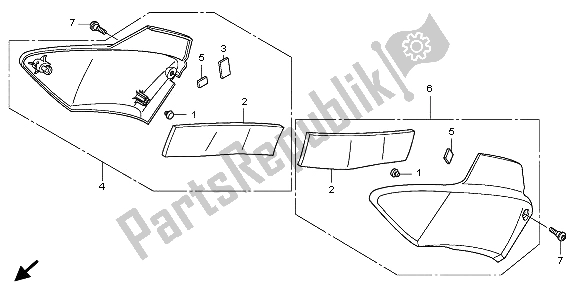 Todas las partes para Cubierta Lateral de Honda CBF 1000 2009