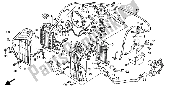 Tutte le parti per il Termosifone del Honda XL 600V Transalp 1996