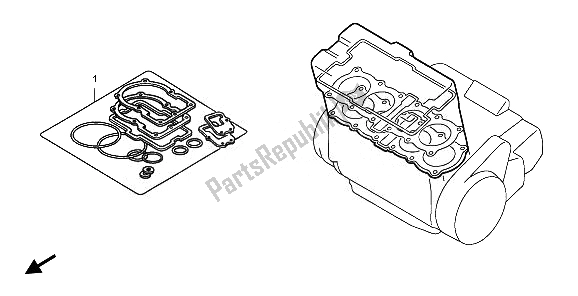 All parts for the Eop-1 Gasket Kit A of the Honda CBF 1000 2008