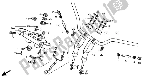 Wszystkie części do Uchwyt Rury Honda VT 750C2S 2011