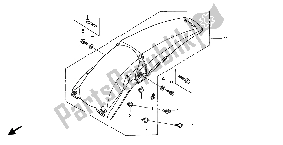 Todas las partes para Guardabarros Trasero de Honda CRF 450R 2002