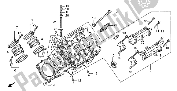 Tutte le parti per il Testata Sinistra del Honda ST 1100 1995