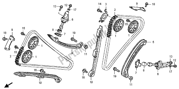 Wszystkie części do ? A? Cuch Krzywkowy I Napinacz Honda VFR 800X 2013