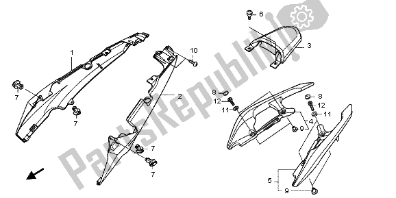 All parts for the Seat Cowl of the Honda NC 700 XD 2013