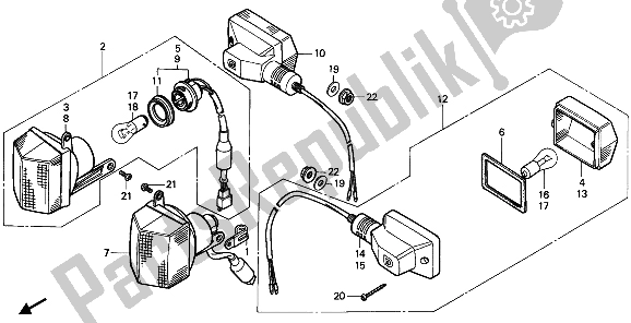 Todas las partes para Guiño de Honda CBR 600F 1989