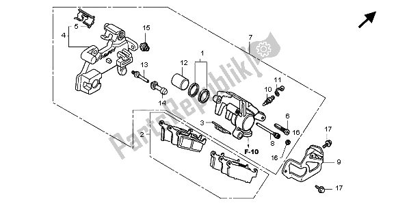 Todas las partes para Pinza De Freno Trasero de Honda CR 85R SW 2007