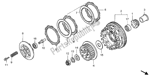 Tutte le parti per il Frizione del Honda CBR 600F 2006