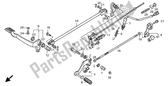 Todas las partes para Pedal de Honda VT 600C 1998