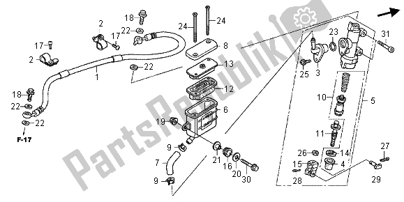 Tutte le parti per il Pompa Freno Posteriore del Honda CBR 125R 2013