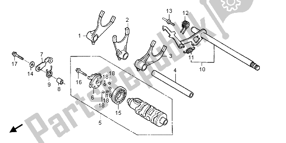 Todas las partes para Tambor De Cambio De Marchas de Honda VT 750C 2006