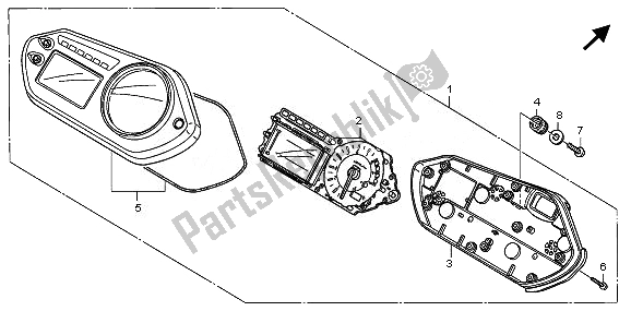 All parts for the Meter (kmh) of the Honda XL 700V Transalp 2008