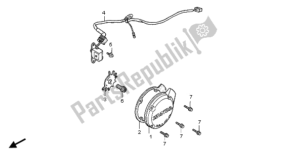 All parts for the Pulse Generator of the Honda CB 750F2 1995