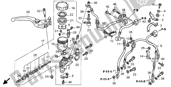 Todas las partes para Fr. Cilindro Maestro Del Freno de Honda CB 1000 RA 2009