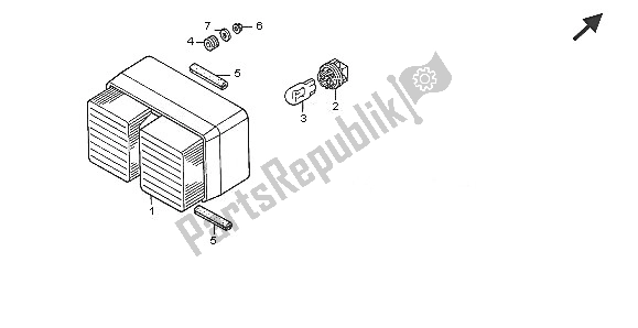 Todas las partes para Luz De La Cola de Honda VTR 1000 SP 2005
