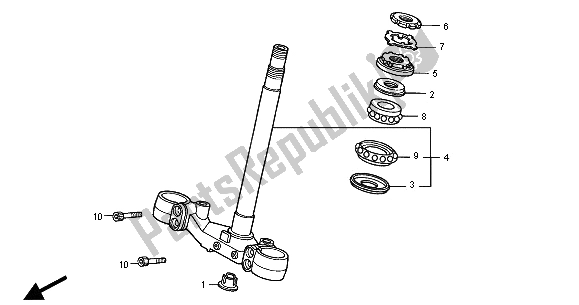 Todas las partes para Vástago De Dirección de Honda ST 1100A 2000