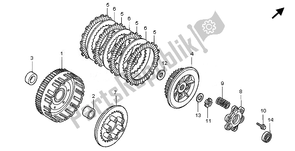 Todas las partes para Embrague de Honda ANF 125 2008