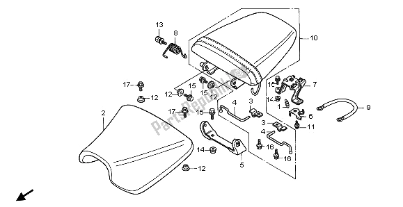 Todas las partes para Asiento de Honda CBR 900 RR 1997