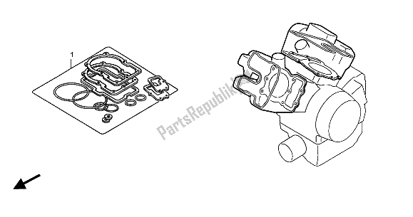 Todas as partes de Kit De Junta Eop-1 A do Honda XL 125V 2001