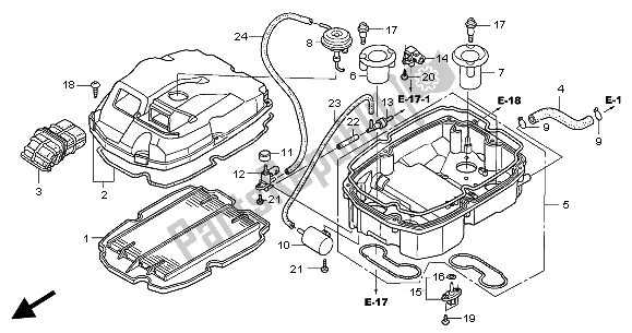 Tutte le parti per il Filtro Dell'aria del Honda VFR 800 2004