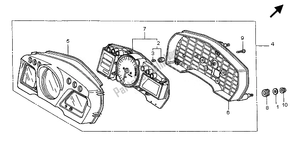 Tutte le parti per il Metro (kmh) del Honda CBR 1100 XX 2008