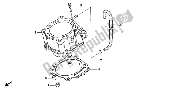 Tutte le parti per il Cilindro del Honda TRX 450 ER 2007