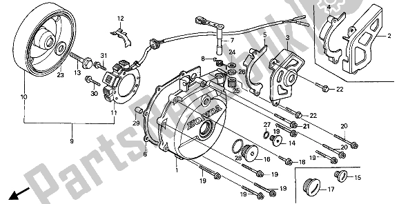 Tutte le parti per il Generatore del Honda XR 600R 1987