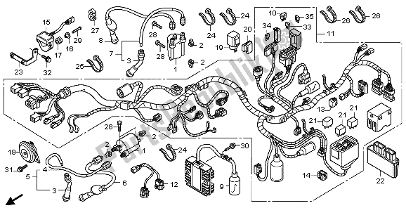 Tutte le parti per il Cablaggio del Honda VT 750C2 2007