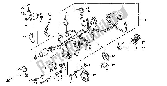 All parts for the Wire Harness of the Honda CBF 125M 2011