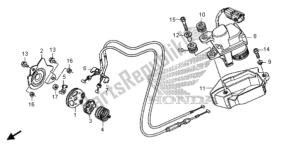 Alle onderdelen voor de Servomotor van de Honda CBR 600 RA 2013