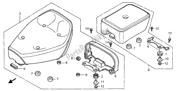 Todas as partes de Assento do Honda CA 125 1997